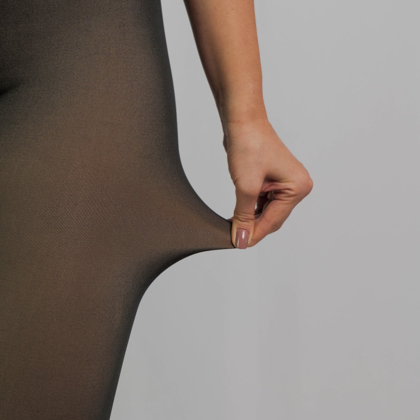 Collant Thermique Doublé en Polaire Gris